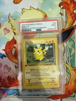 1st Edition PROMO Pikachu, PSA 9 Pokemon Jungle (1999), 60/64 - Image 1
