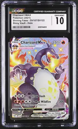 CGC 10 Charizard Vmax SV107/SV122 Shining Fates Shiny Vault Holo POKEMON - Image 1