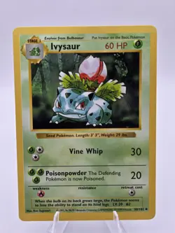 Pokemon TCG Ivysaur Base Set, Shadowless Uncommon 30/102 - LP - Image 1