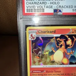 2020 Pokemon Vivid Voltage Charizard #025 Cracked Ice Holo RARE Mint PSA 9 - Image 2