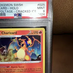 2020 Pokemon Vivid Voltage Charizard #025 Cracked Ice Holo RARE Mint PSA 9 - Image 3