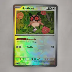 Hoothoot 77/131 Master Ball Reverse Holo SV: Prismatic Evolutions NM Pokemon - Image 2