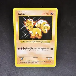 Vulpix 68/102 Shadowless Weakness Insufficient Ink ERROR Misprint Pokemon MP/HP - Image 2