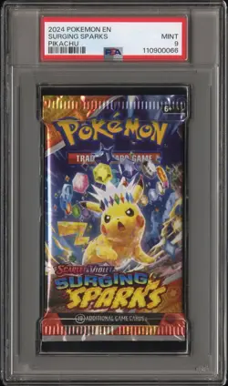 PSA 9 Foil Pack International Surging Sparks Pack Pikachu Pack English POKEMON - Image 1