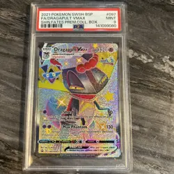 2021 Pokemon SWSH BSP FA/ Dragapult VMAX Shining Fates SWSH907 PSA 9 Mint - Image 1