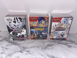 Pokemon Lot 3 Booster Bundles - PRISMATIC EVOLUTION, WHITE FLARE, SURGING - Image 1