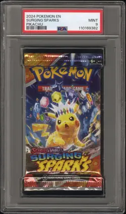 PSA 9 Foil Pack International Surging Sparks Pack Pikachu Pack English POKEMON - Image 1