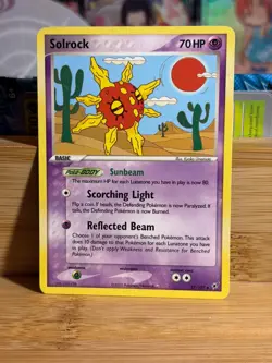 SOLROCK 47/107 EX Deoxys Unlimited Vintage Pokemon TCG Lightly Played - Image 1