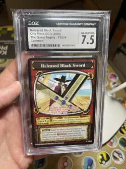 Vintage One Piece TCG Hawk Eye Mihawk 2005 CCG Non Holo CARD Near Mint CGC 7.5 - Image 3