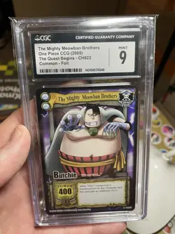 Vintage One Piece TCG BUTCHIE 2005 CCG Holo CARD Near Mint CGC 9, Quest Begins - Image 3