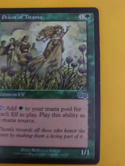 Priest of Titania Summon Elf. Urza's Saga. Magic the Gathering Card. - Image 3