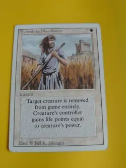 Swords to Plowshares. Instant Magic the Gathering Card. Revised. Old Vintage. - Image 3