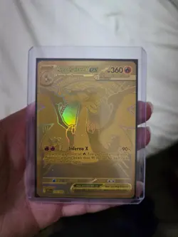 NM Mega Charizard X ex 130/094 Phantasmal Flames Gold Hyper Rare Pokemon Card - Image 1
