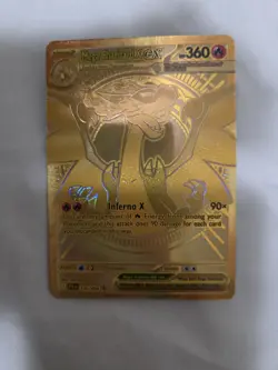 NM Mega Charizard X ex 130/094 Phantasmal Flames Gold Hyper Rare Pokemon Card - Image 2