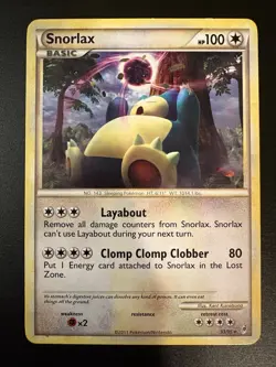 Snorlax 33/95 Pokemon Call of Legends Non-Holo Pokemon Card MP - Image 1