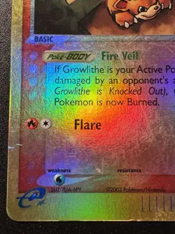 Growlithe 65/100 EX Sandstorm Pokemon Card Reverse Holo Foil Rare HP - Image 5