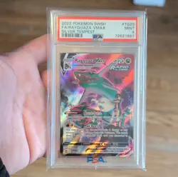 Pokemon Rayquaza VMAX Ultra Rare Full Art Holo Silver Tempest TG20 PSA 9 Card - Image 1