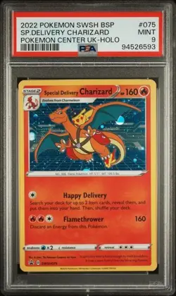 Special Delivery Charizard Promo Holo Pokemon Card SWSH075 PSA 9 MINT - Image 1