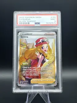 PSA 9 MINT Serena Full Art 193/195 Silver Tempest 2022 Pokemon Card - Image 1