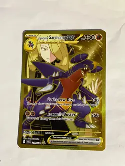 Pokemon Destined Rivals Cynthia's Garchomp EX Gold Hyper Rare Card 241/182 - Image 1