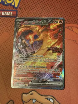 Pokemon TCG Team Rockets Moltres EX Destined Rivals Card 229/182 Stamped - Image 1