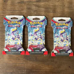 Pokemon TCG Scarlet & Violet Base Set Sleeved Booster Pack (3-Packs) New - Image 1