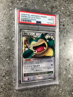 Pokemon TCG JAPANESE Snorlax LV.X 127/DP-P Domino's Pizza Promo PSA 10 GEM MINT - Image 3