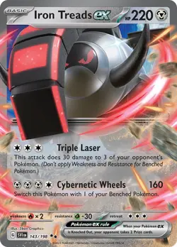 Iron Treads ex - 143/198 - Scarlet & Violet Base - NM - Pokemon - Read Desc. - Image 1