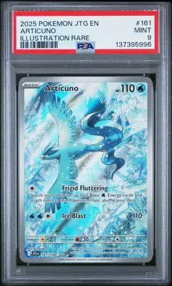 2025 POKEMON JTG EN-JOURNEY TOGETHER ILLUSTRATION RARE #161 ARTICUNO PSA 9 - Image 1