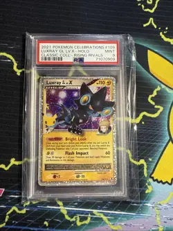 PSA 9 2021 Pokemon Celebrations Luxray GL LV X-Holo Classic Coll Rising Rivals - Image 1
