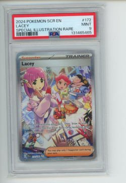 2024 Pokemon Stellar Crown Lacey 172/142 Ultra Rare PSA 9 MINT (465) - Image 1