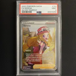2022 POKEMON SWORD & SHIELD SILVER TEMPEST #193 FULL ART/SERENA PSA 9 - Image 1