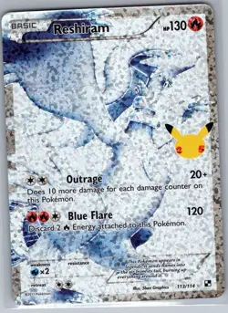 Reshiram 113/114 Celebrations: Classic Collection - Pokemon Card - NM - Image 1