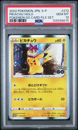PSA 10 Pikachu Holo 272/S-P S Promo Pokemon Go Card File Set Japanese POKEMON - Image 1