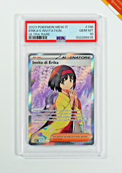 Pokemon PSA 10 Erika's Invitation #196 Card 151 Ultra Rare 2023 Italiano - Image 1