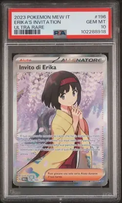 Pokemon PSA 10 Erika's Invitation #196 Card 151 Ultra Rare 2023 Italiano - Image 2
