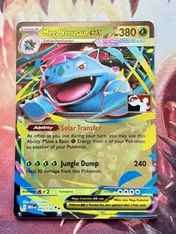 MEGA VENUSAUR ex PLAY! Pokemon Stamped Prize Pack Series 8 Promo Card NM 🌺 - Image 1