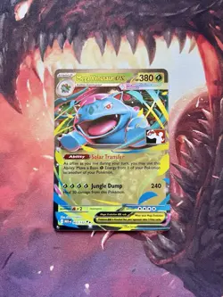 MEGA VENUSAUR ex PLAY! Pokemon Stamped Prize Pack Series 8 Promo Card NM 🌺 - Image 2