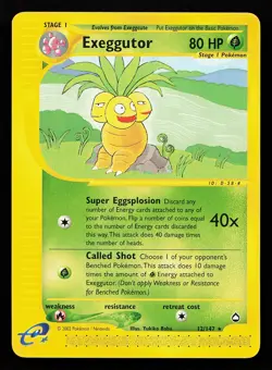 Exeggutor 12/147 Rare Aquapolis Pokemon Card - Image 1
