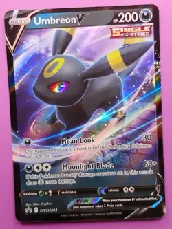 Umbreon V SWSH203 Sword & Shield Single Strike Holo Promo Card - Image 1