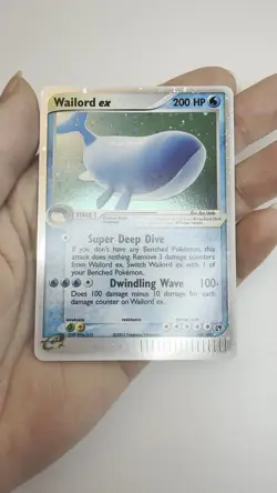 Wailord ex 100/100 - Rare Holo - EX Sandstorm 2003 Vintage - Pokemon Card - NM - Image 2