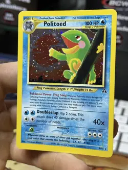 Politoed 8/75 Neo Discovery 2001 Holo Rare WOTC Pokemon Card TCG - Image 4