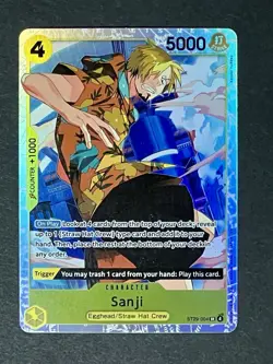 One Piece Sanji ST29-004 SR Card Egghead Starter Deck English - Image 1