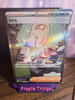 Pokemon Jacq Scarlet & Violet Base Set Holo Card 250/198 Special Illustration - Image 1