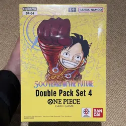 One Piece TCG Sealed Display 8x DOUBLE PACK SET 4 DP04 DP-04 ENGLISH Don Cards - Image 1