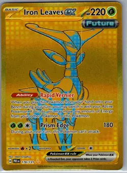 Iron Leaves ex 176/131 SV: Prismatic Evolutions - Pokemon Card - NM - Image 1