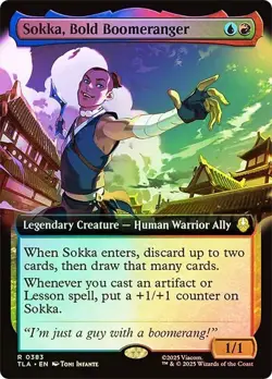 Sokka, Bold Boomeranger Foil Extended Art Avatar: The Last Airbender NM MTG - Image 1