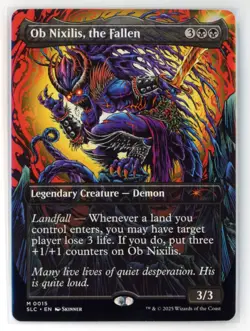 SLC Ob Nixilis, the Fallen #15 Borderless Encyclopedia Countdown Secret Lair - Image 1