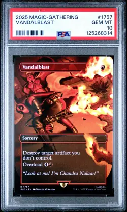 2025 MTG Secret Lair Deadpool VANDALBLAST #1757 PSA 10 - Image 1