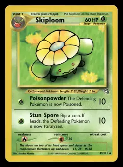 Skiploom 49/111 Uncommon Neo Genesis WOTC Pokemon LP - Image 1
